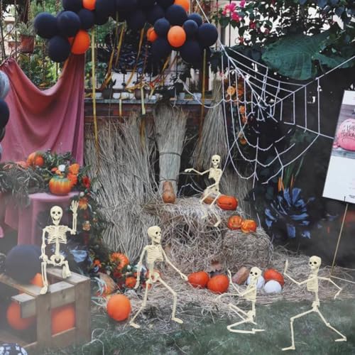 Life Size Skeleton with Posable Joints Glowing Eyes F40711