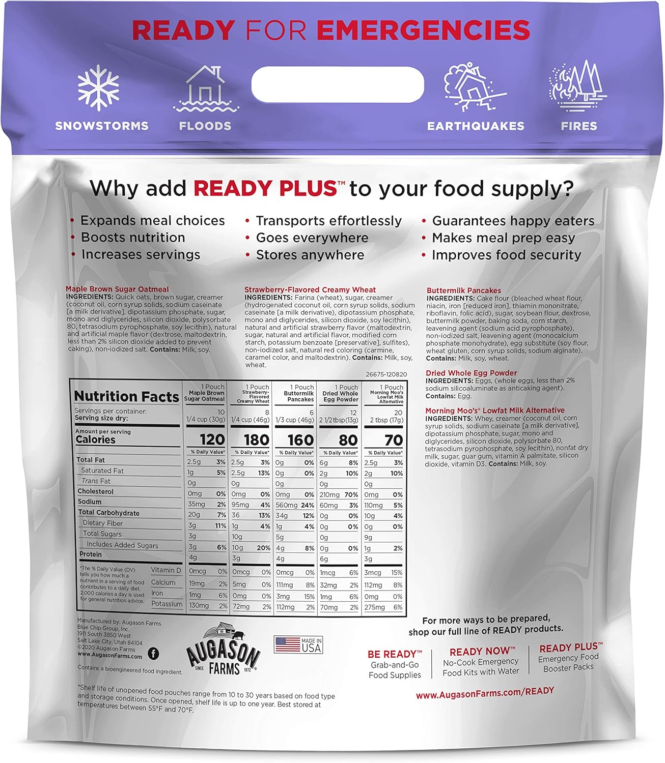 30-Year Shelf Life Emergency Food Supply T49817