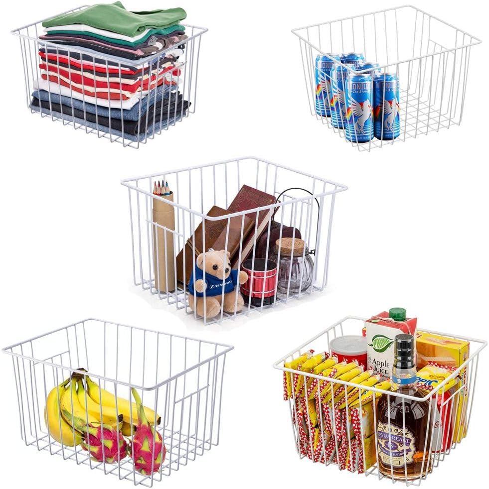 Metal Wire Baskets with Handles J7393