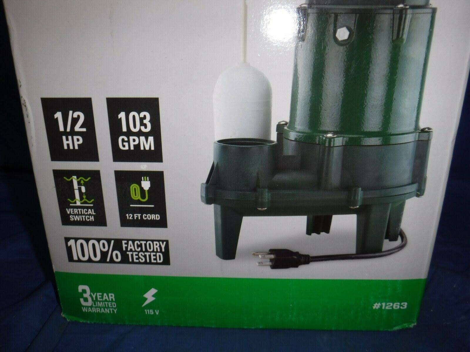 0.5-HP 115-Volt Cast Iron Sewage Sump Pump R147537