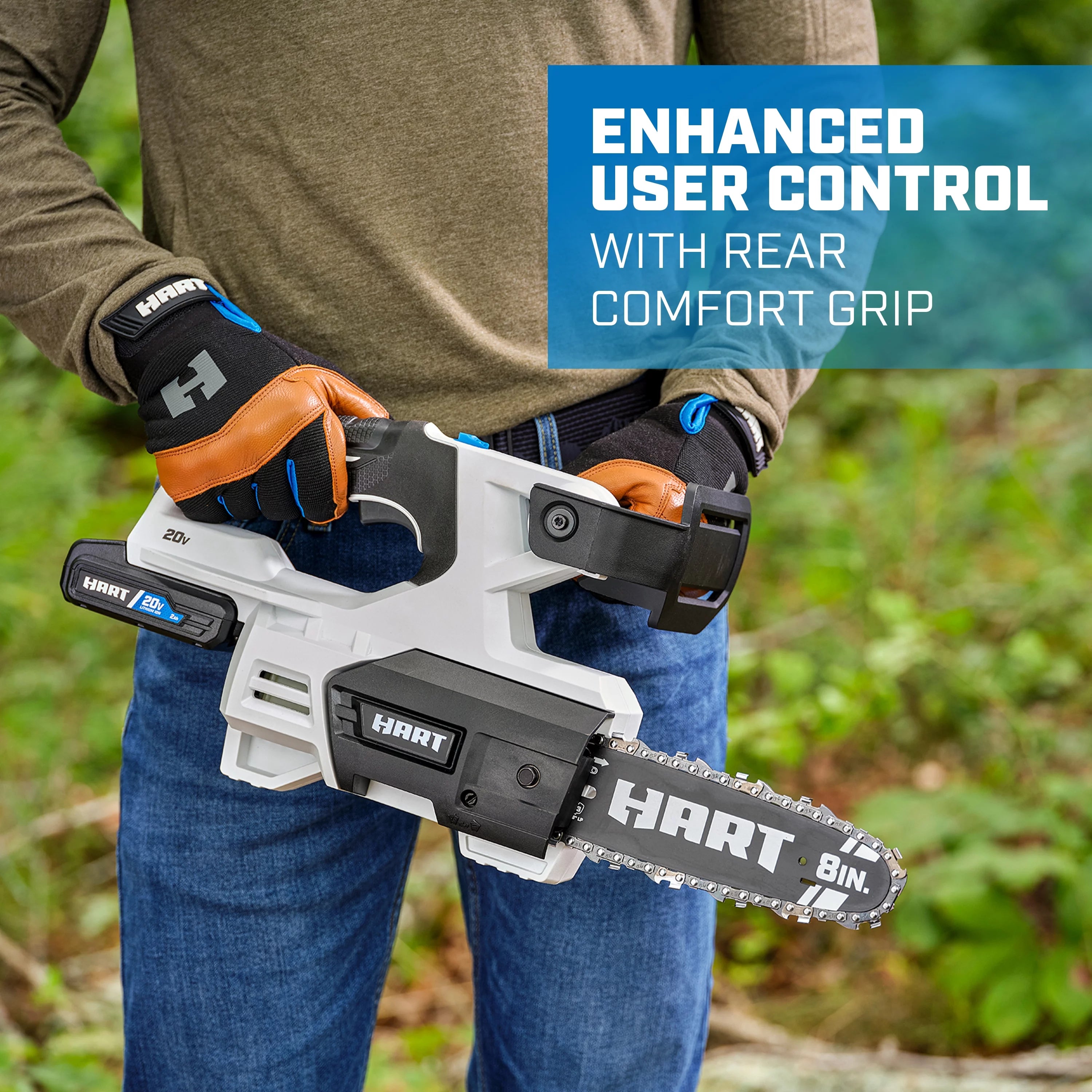 20-Volt 8-inch Battery-Powered Pruning Chainsaw Kit with 2.0Ah Lithium-Ion Battery T31183
