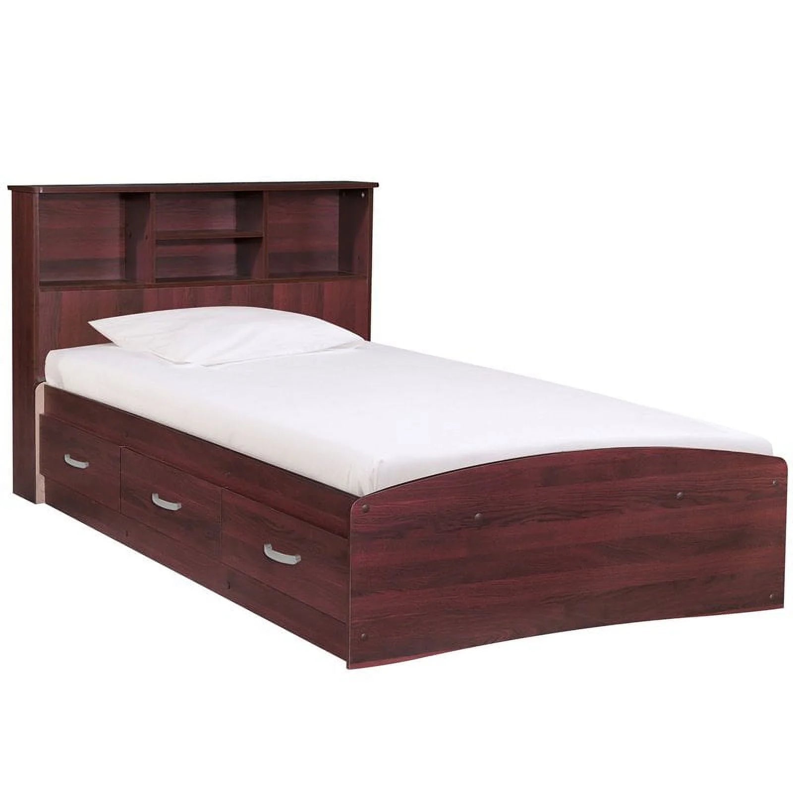 3-Piece Set with Twin Bed Dresser with Lock and Nightstand in Black O974
