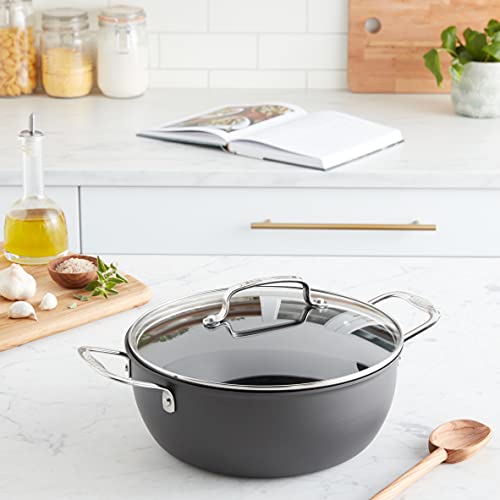 Black 5-Quart Nonstick Hard-Anodized Chili Pot with Cover M3911