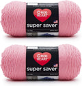 Red Heart Super Saver 2-Pack Perfect Pink 7 oz Each Skein F451376