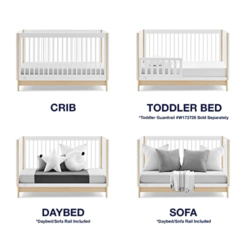 Bianca White Natural 4-in-1 Convertible Crib S93449