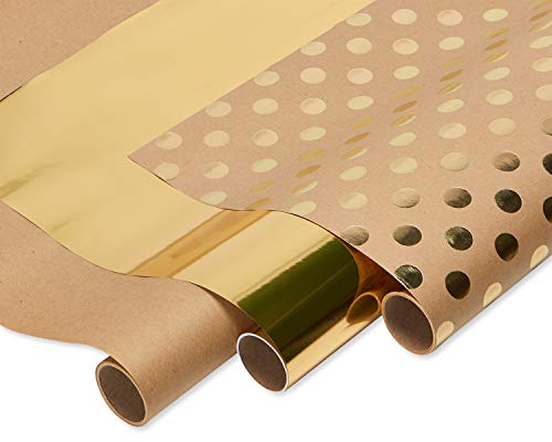 Vintage Kraft Christmas Wrapping Paper Rolls, 4 Rolls, 80 sq. ft. H324421