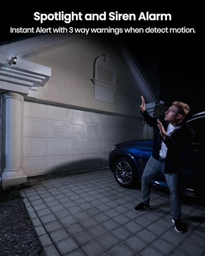 5MP Ultra HD Wireless Security Camera System, 2 Camera Kit with 166° Wide Angle, 240-Day Battery Life, Spotlight Camera, 32G Local Storage N58432