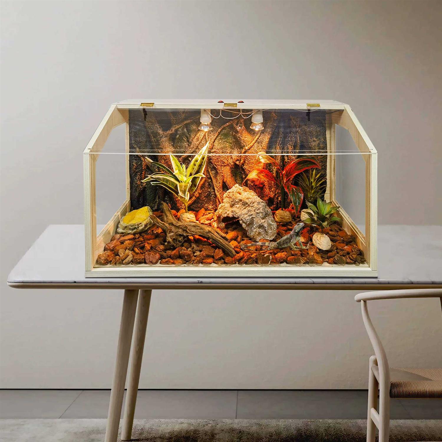 21 Gallon to 68 Gallon Reptile Terrarium Tank with Roof Door M813752