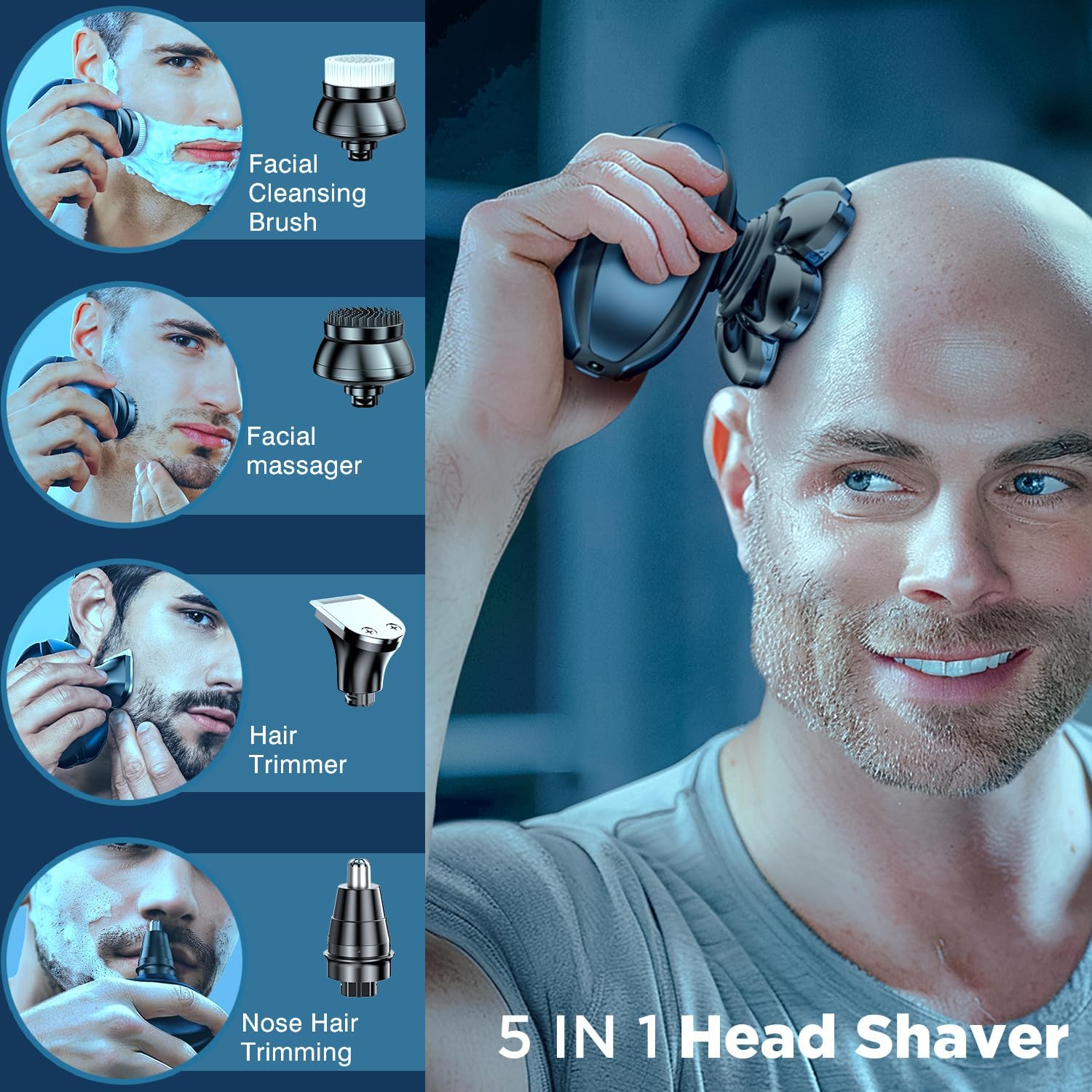 5-in-1 Electric Rotary Shaver Grooming Kit M535694