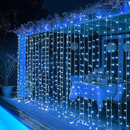 300 LED Warm White Curtain Lights I250626