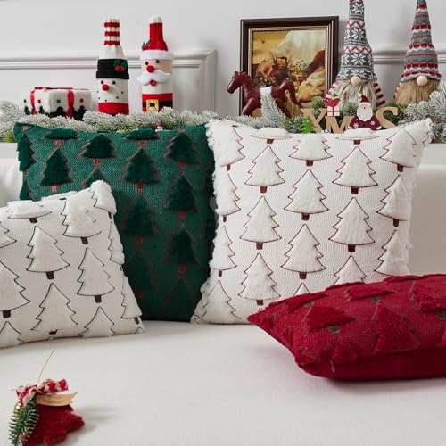 Dark Green 18x18 Inch Set of 2 Plush Faux Fur Throw Pillow Covers Z84815