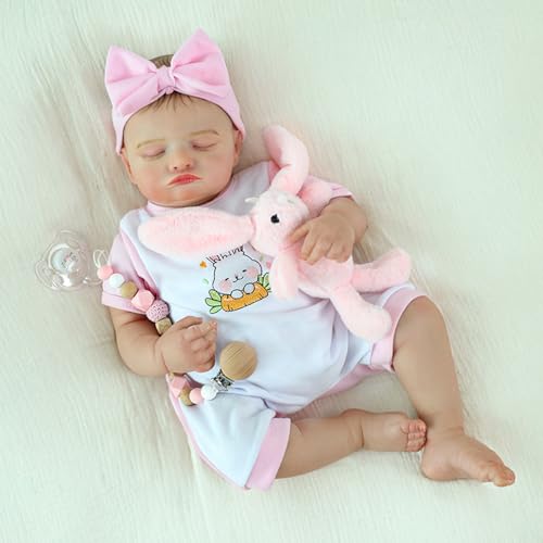 20 inch Sleeping Realistic Newborn Baby Dolls with Soft Cloth Body R77944