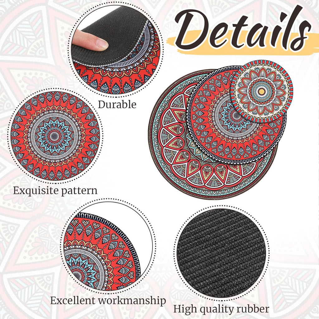 6 Pcs Absorbent Non Slip Round Plant Pot Mat U6427
