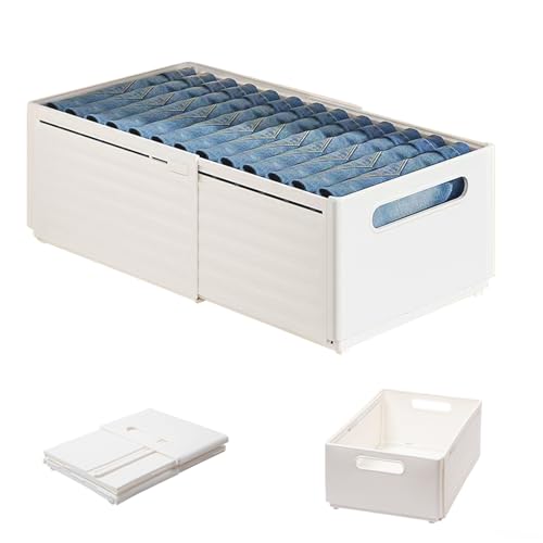White 3PCS 3.84L Retractable Plastic Storage Bins with Handles R441652