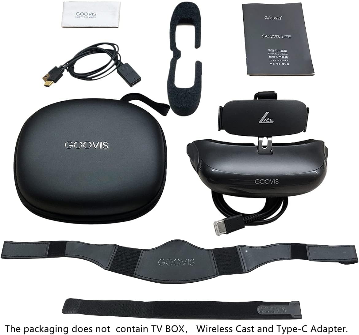 Dual 2K AMOLED Display VR Headset with Carrying Case and Elite Strap N778608