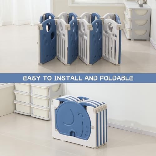 Blue 18 Panels Baby Playpen F808