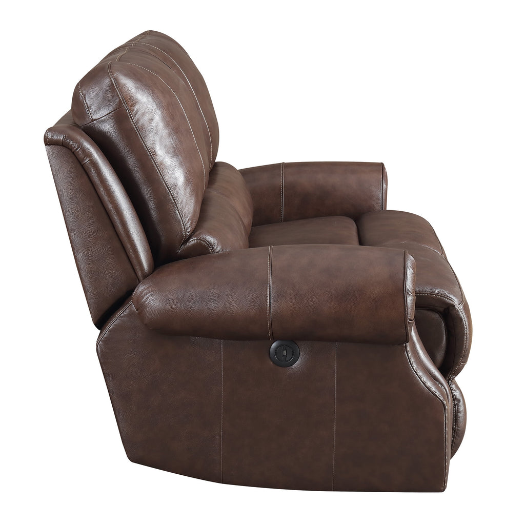 Saddle Brown Power Motion Loveseat Z89772
