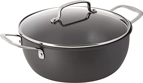 Black 5-Quart Nonstick Hard-Anodized Chili Pot with Cover M3911