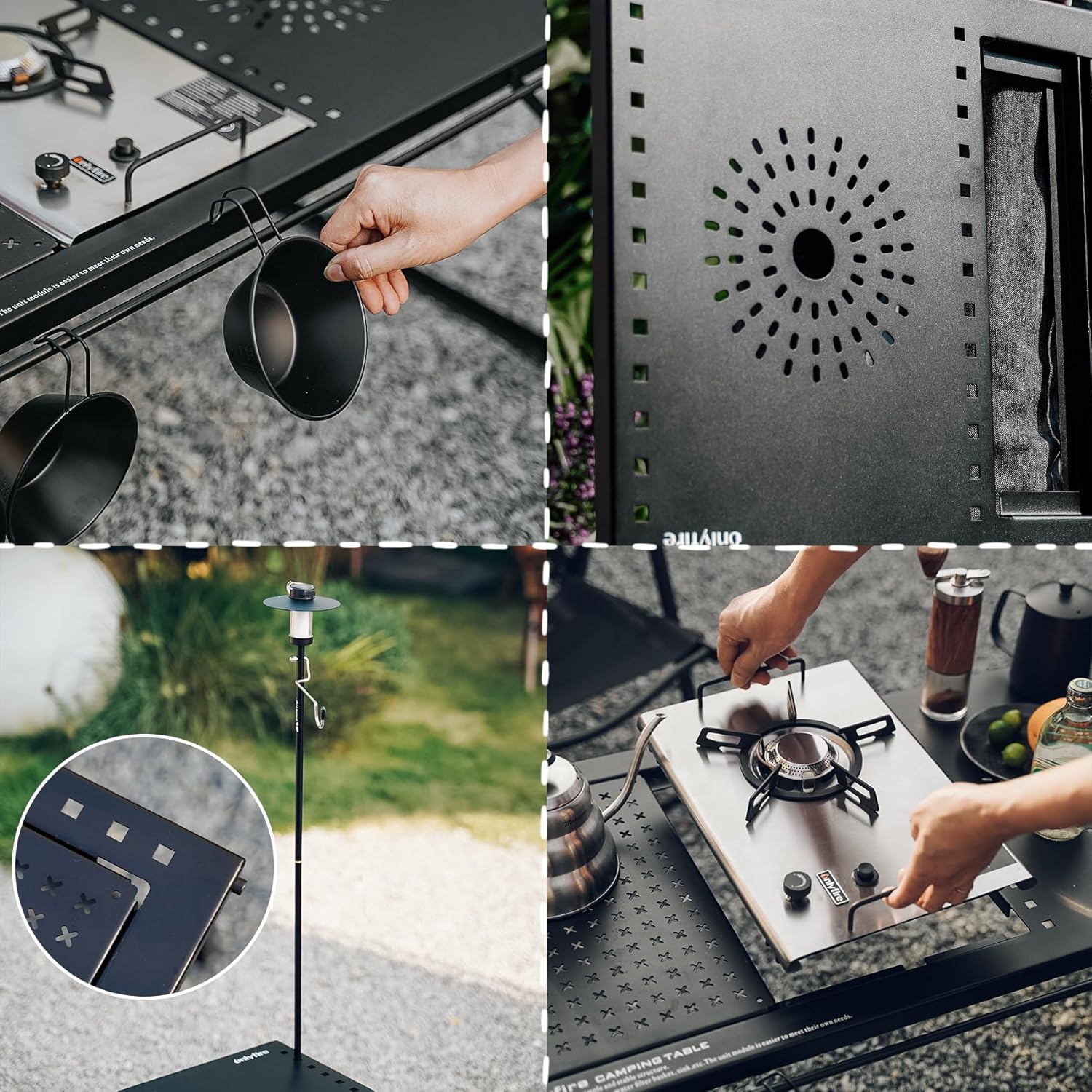 IGT Camping Table Kit with Gas Stove and Carrying Case V683