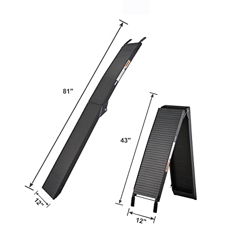 10ft 1500LBS Capacity Black Motorcycle Ramp I33151