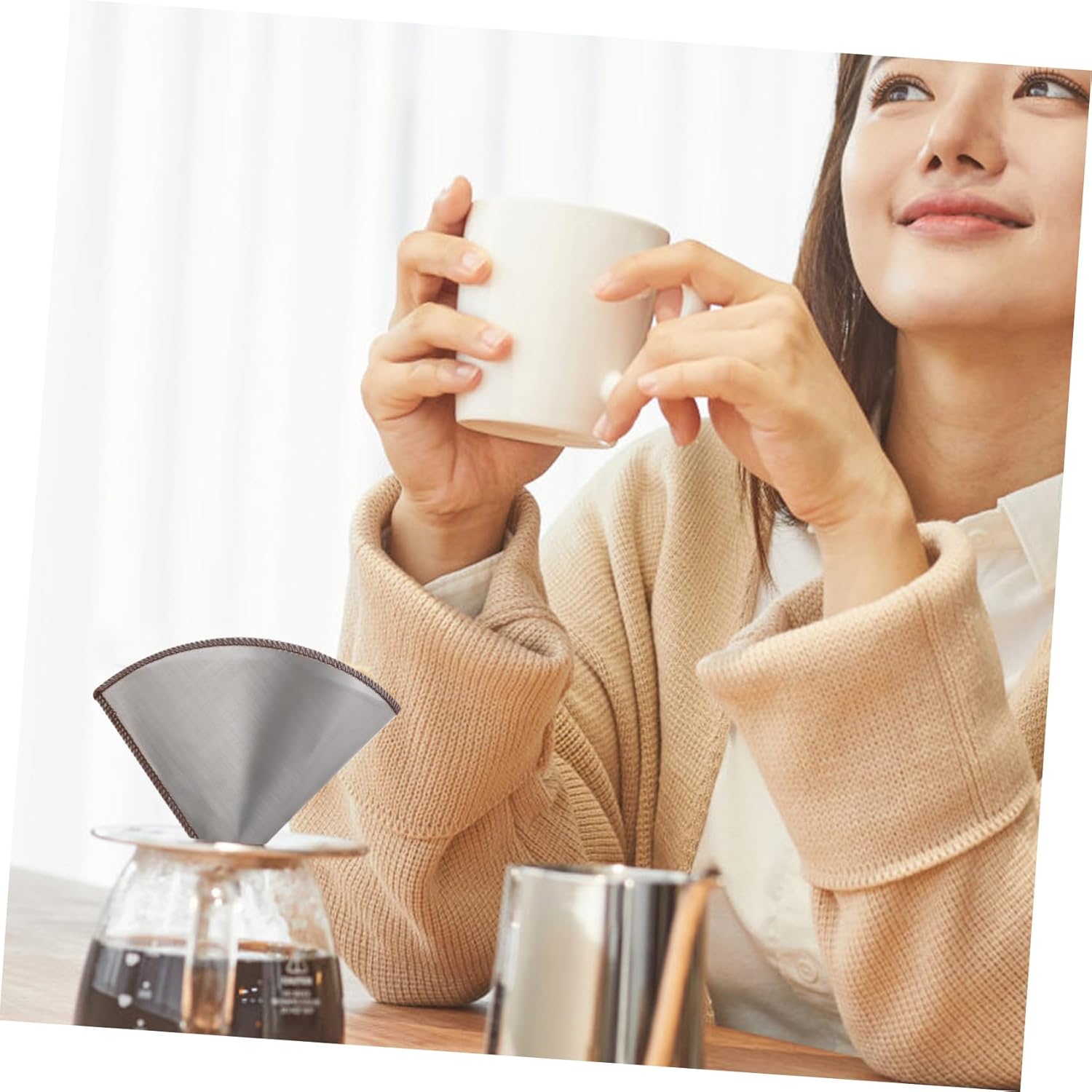 304 Stainless Steel Pour Over Coffee Filter Cone S20761