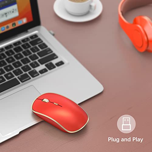 Purple Wireless Ergonomic Mouse with 5 Adjustable DPI Levels K15893