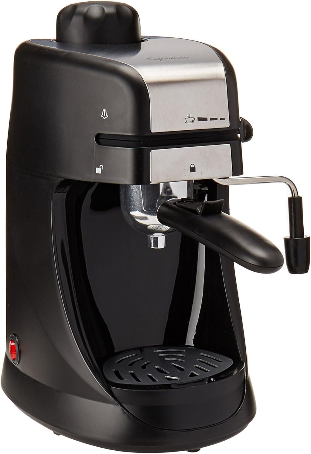 Stainless Steel/Black 4-Cup Espresso and Cappuccino Machine B570