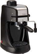 Stainless Steel/Black 4-Cup Espresso and Cappuccino Machine B570