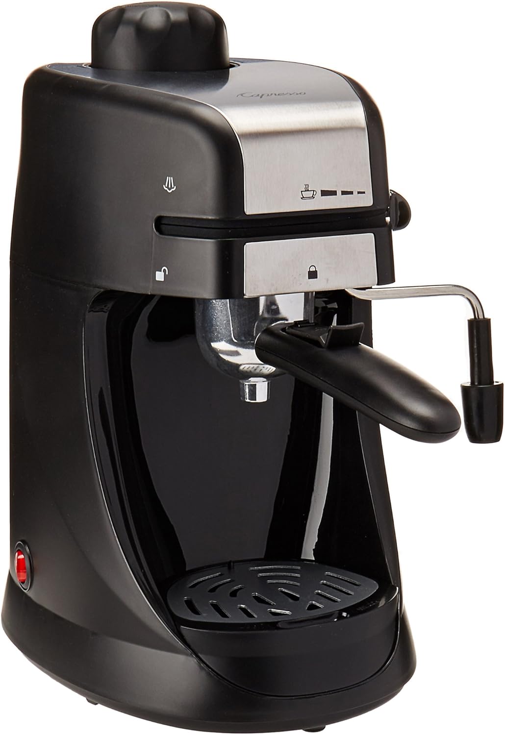 Stainless Steel/Black 4-Cup Espresso and Cappuccino Machine B570