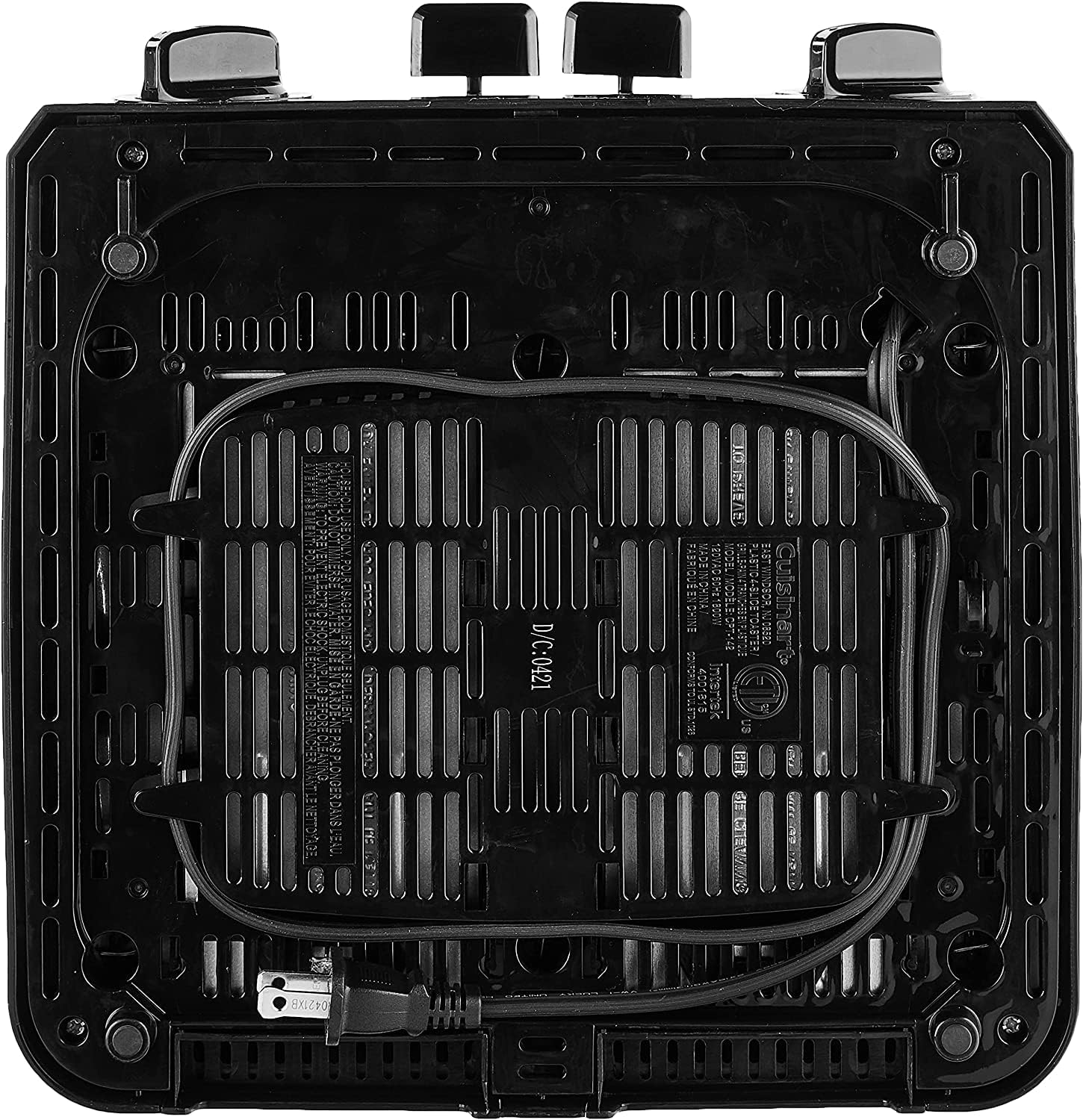 Black 4-Slice Compact Plastic Toaster J17341