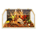 21 Gallon to 68 Gallon Reptile Terrarium Tank with Roof Door M813752