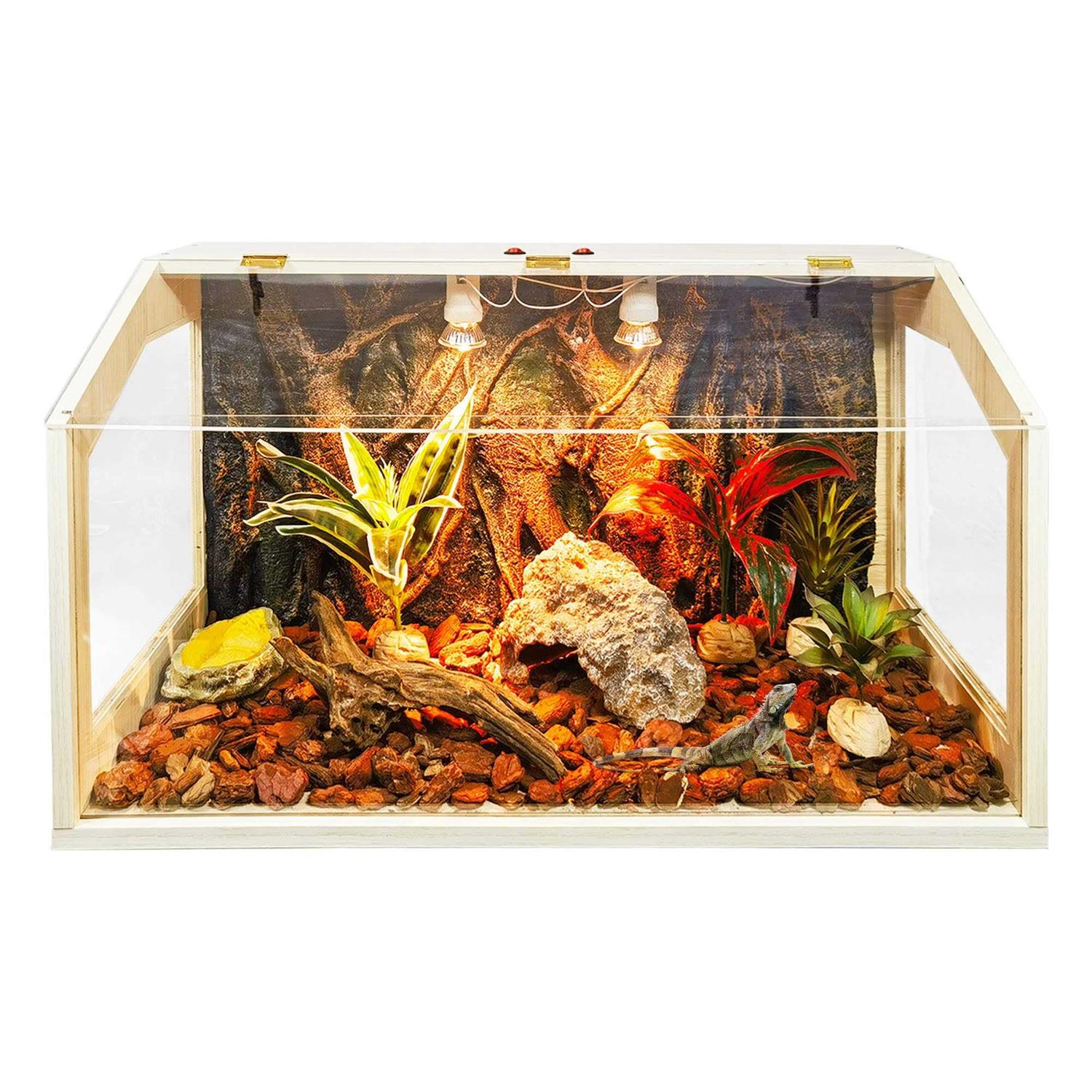 21 Gallon to 68 Gallon Reptile Terrarium Tank with Roof Door M813752