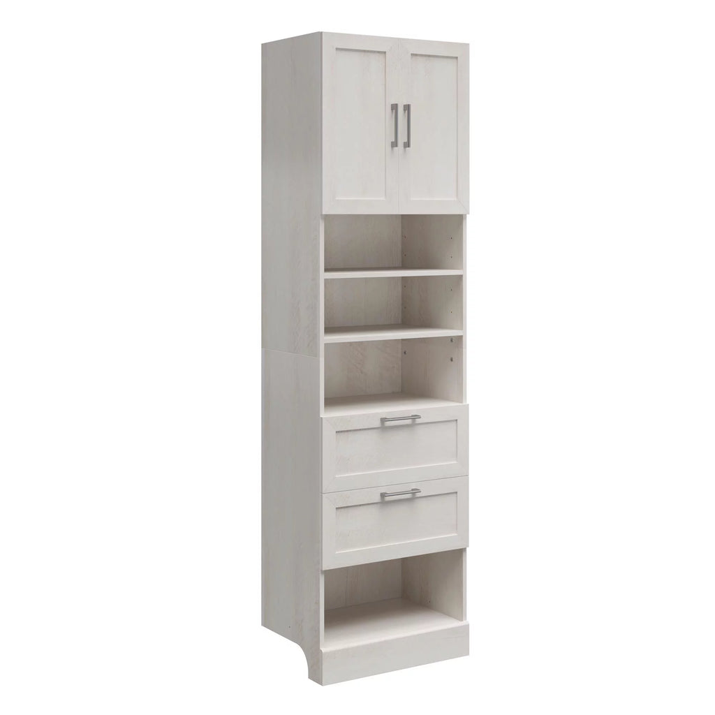 2 Door 2 Drawer Modular Closet Unit, Ivory Oak I9717