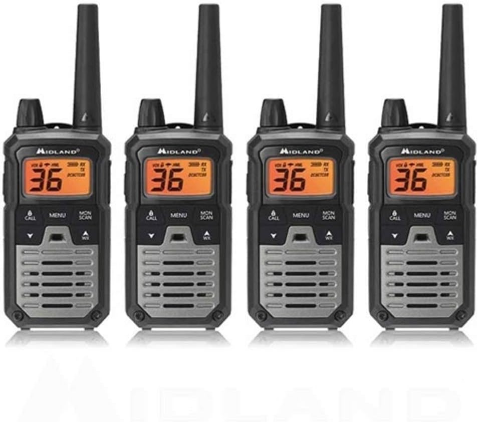 Black/Silver 6 Radios GMRS Two Way Radio K7964