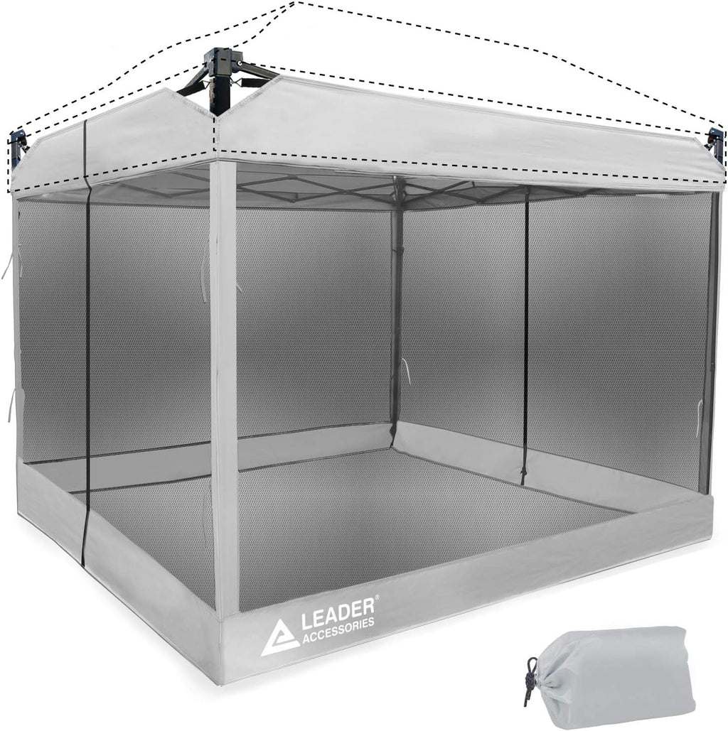 Grey Mesh Zippered Wall Panels for 10' x 10' Canopy, Pack of 2 Z3549