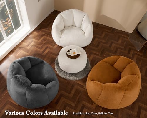 Beige Oversized Bean Bag Chair E904222