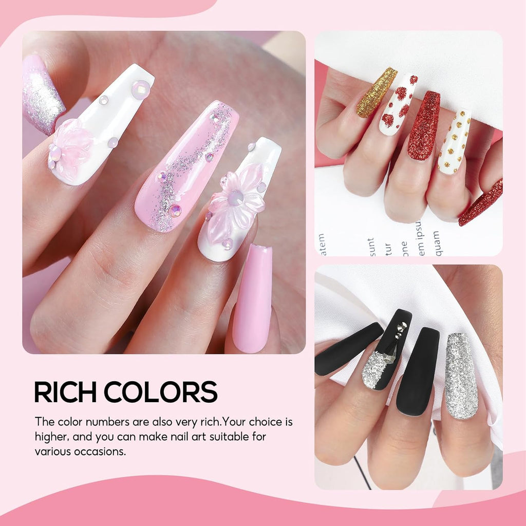 36Pcs Acrylic Nail Kit with Drill and UV Light M48464