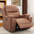 Red Brown Leather Manual Recliner Chair T29781