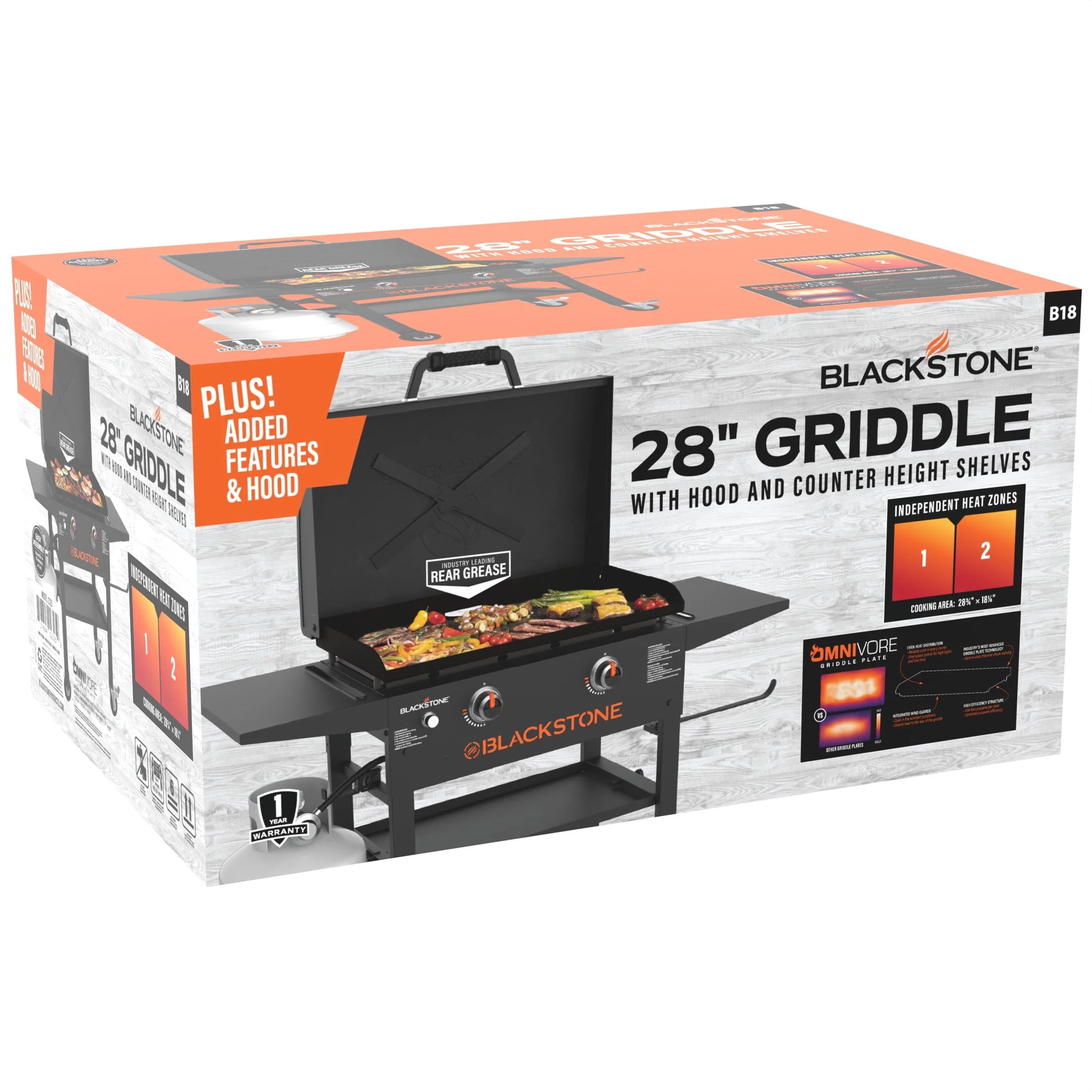 28" Propane Griddle with Hood D342
