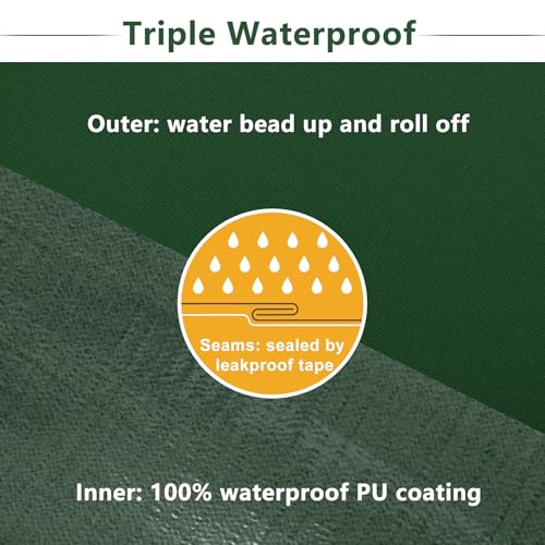 Beige Waterproof Outdoor Seat Cushions Set of 2 R123