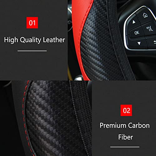 15 Inch Microfiber Leather Car Steering Wheel Cover E845292