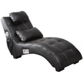 Black Upholstered Chaise Lumbar Pillow N539