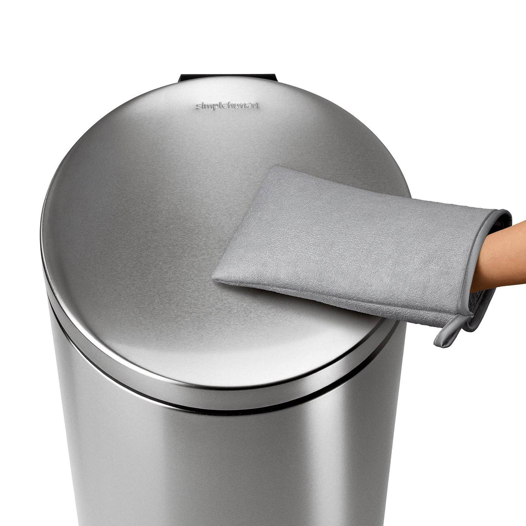 30L Brushed Stainless Steel Step Trash Can O6948