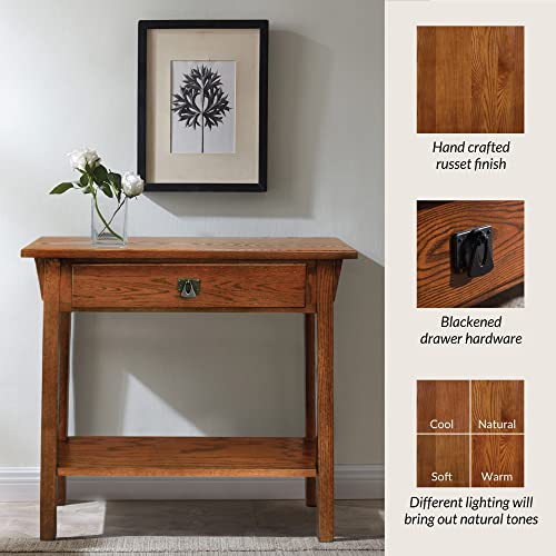 Medium Oak Solid Wood Console Table K873801