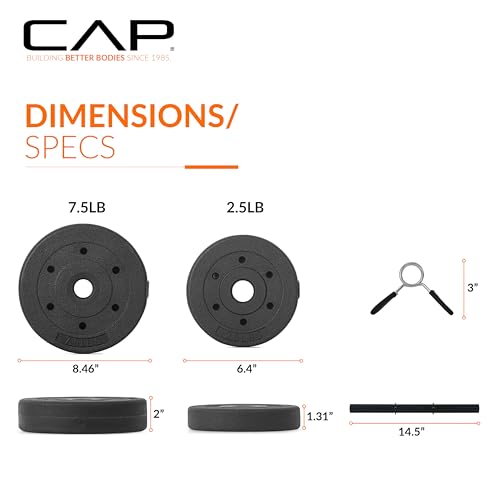 40-Pound Adjustable Cement Dumbbell Set B162