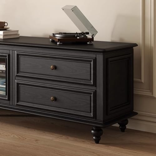 Black Solid Wood TV Stand (200X40X55CM) X3146