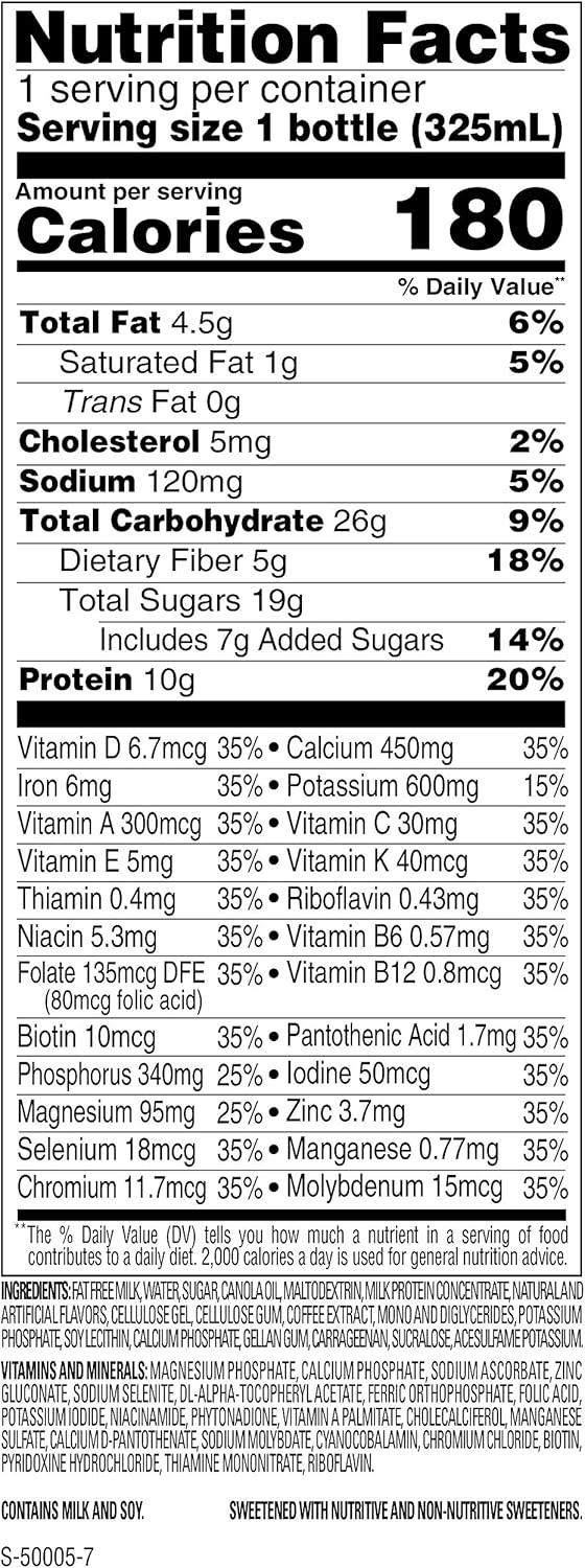 11 Fl. Oz Bottle Cappuccino Delight Meal Replacement Shake B88492