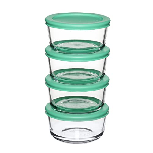 2 Cup Glass Storage Containers with Lids, Set of 4 G7444