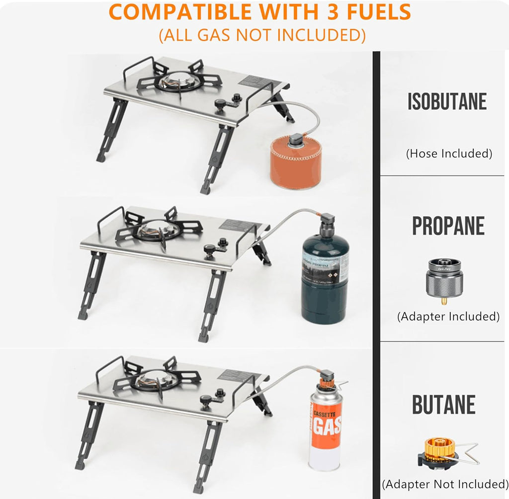 IGT Camping Table Kit with Gas Stove and Carrying Case V683