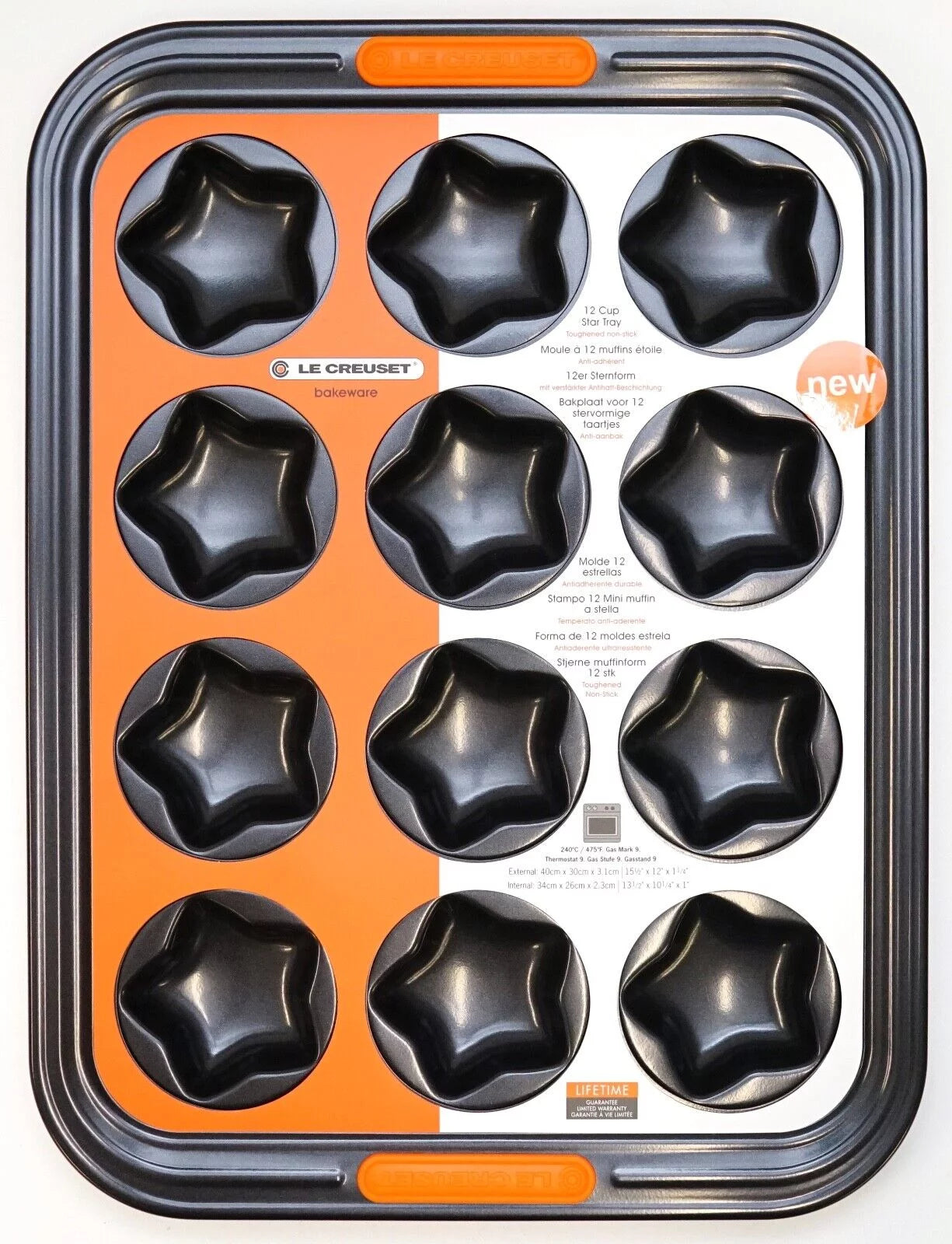 12 Cup Non-Stick Star Shaped Baking Tray I13277